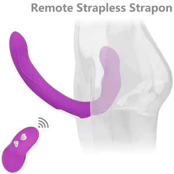 G-Spot Strapless Dildo Vibrator Pentru Femei Clitorisul Stimulator Anal Lesbiene Curea La Dublu S-A Încheiat Dildo-Uri Pentru Adulti Jucarie Sexuala Pentru Femeie