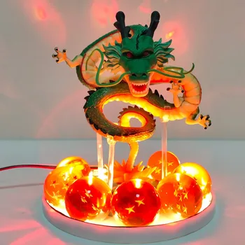 Cifrele De Acțiune Shenlong Shenrou Bile De Cristal Anime Figurina Lumini De Noapte Jucării Control De La Distanță Decor Acasă De Crăciun Cadou