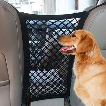 Câinele husa scaunului auto net de protecție de siguranță sac de depozitare de Companie Plasă de Călătorie Izolare Bancheta din Spate Barieră de Siguranță perro catelus accesorii