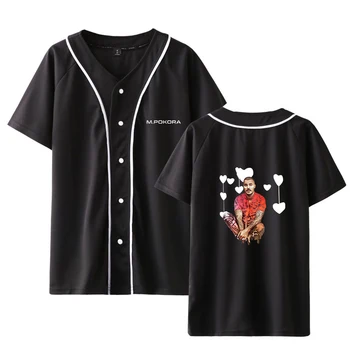 M. Pokora Printuri de Moda de Baseball T-shirt Femei/Bărbați de Vara cu Maneci Scurte Tricou 2020 Vânzare Fierbinte Casual Streetwear Haine
