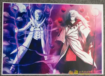 8 buc/set Anime NARUTO poster Uchiha Sasuke Naruto Uzumaki Uchiha Obito poze de perete pentru camera de zi A3 postere de Film de cadouri