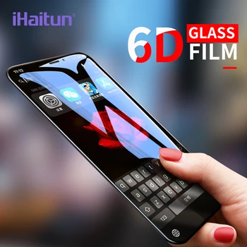IHaitun 6D Sticla Pentru iPhone XS MAX XR X Pahar Rece de Sculptură Curbat din Sticla Temperata Pentru iPhone X 10 7 8 Plus Folie de protectie Ecran