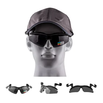 În aer liber Polarizate Pește Ochelari, Pălărie Viziere Sport Clipuri cu Capace Pe ochelari de Soare UV400 Pentru Pescuit, Ciclism Drumeții Golf, Ochelari de