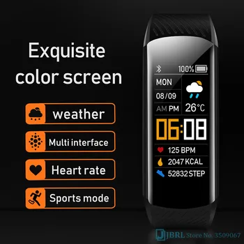 Moda HD Smartwatch Monitor de Ritm Cardiac Ceas Inteligent Bluetooth Femei Bărbați Fitness Tracker Inteligent Ceas Pentru IOS Android Smart-Ceas