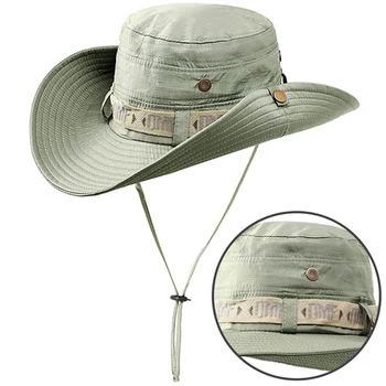 În aer liber, Pălărie de Vară pentru Bărbați Găleată Pălărie Topee UV-Protecție Oameni de Protecție solară Pălărie stil coreean de Munte, Alpinism, Pescuit Pălărie