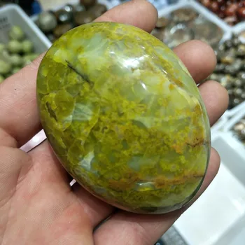 2019 hot 125g natural Frumos, verde opal vindecare mână de piatră transport Gratuit