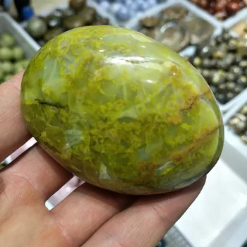 2019 hot 125g natural Frumos, verde opal vindecare mână de piatră transport Gratuit