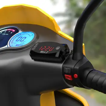 Electronic Universal Ceasuri Motocicleta Ceas Termometru Voltmetru Trei-În-Unul rezistent la apa Praf-dovada LED Display Digital Ceas
