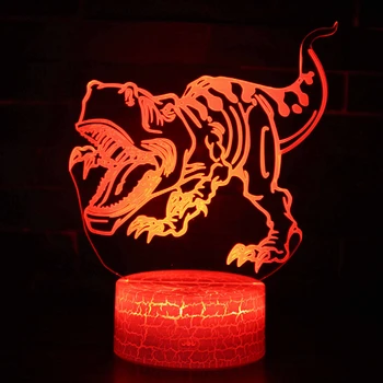 3D LED Lumina de Noapte Dinozaur Serie Lampa 16Colors Schimba lumina de Noapte de la Distanță de Control Lămpi de Masă Jucarii Cadou Pentru Copilul Acasă Decorare