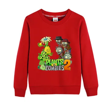 Bumbac Plante Vs Zombie Wars Băieți Hanorace, Paltoane De Primavara Toamna Îmbrăcăminte Exterioară Pentru Copii Jachete Cu Glugă Băieți Haine Cu Maneci Lungi De Sus