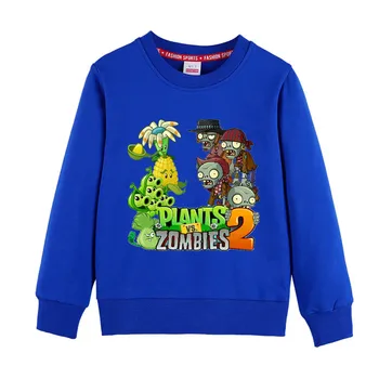 Bumbac Plante Vs Zombie Wars Băieți Hanorace, Paltoane De Primavara Toamna Îmbrăcăminte Exterioară Pentru Copii Jachete Cu Glugă Băieți Haine Cu Maneci Lungi De Sus