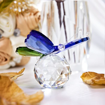 H&D Handmade Fluture Cristal de Masă Ornament Suvenir de Colectie, Cadou pentru Ziua de nastere Ziua Mamei, Ziua Îndrăgostiților Decor Acasă