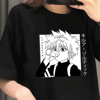 Kawaii Hunter X Hunter femei T-shirt Killua Zoldyck T-shirt Anime Japonez Harajuku Topuri tricou Desene animate Distractiv Casual Femei T-shirt
