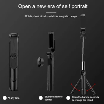 FANGTUOSI Pliabil Trepied, Monopod Selfie Stick Bluetooth Wireless, Cu Buton de Declansare Selfie Stick-ul Pentru iOS/Android/Xiaomi