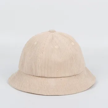 2019 noi catifea de culoare Solidă Găleată Pălărie Pescar Pălăria în aer liber, de călătorie pălărie de Soare Capac Pălării pentru Copii, băieți și fete 04