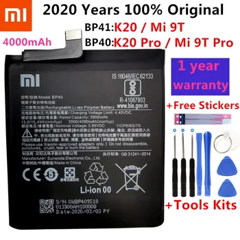 Original Inlocuire Baterie BP41 BP40 Pentru Xiaomi Redmi K20 Pro Mi 9T Pro Mi9T Redmi K20Pro Premium Autentic Baterie de 4000mAh