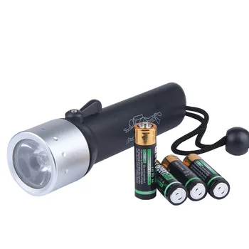 XP-G Q5 Led Lanterna Scufundări Lanterna 9 Baterie Lampă Becuri Impermeabil 3000lm 4 * Aa Rezistente la Șoc Litwod Galben Negru 2000
