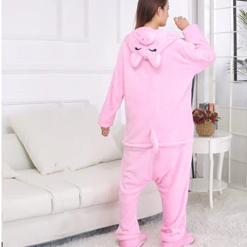 Porc Roz Pijama Body-Uri Pentru Adulți Fete Kigurumi Femei Fermoare Animal Salopeta Dintr-O Bucata Pijamas Cosplay Costum De Halloween