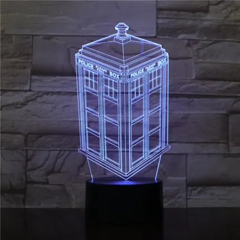 Cutie TARDIS-ul 3D Lampa de Veghe pentru Copii Kid Baby Cadou Cabină Telefonică de Poliție Cutie Decorativ, Lampa cu Lumina de Noapte
