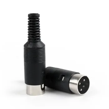 Areyourshop 3Pin DIN Male Plug Jack Adaptor de Lipire Conector de Cablu Mâner de Plastic Pentru Audio 20BUC New Sosire Adaptor Conector