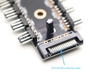 4-Pin Control al Vitezei Ventilatorului Computerului Hub-ul Poate Fi Conectat la 10-Mod de Alimentare Mare 4D/Hard Disk SATA de Alimentare