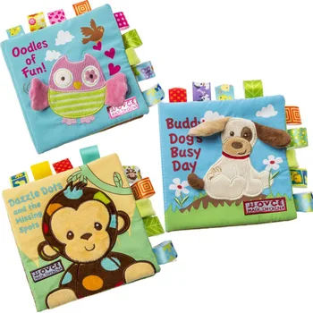 JJOVCE Carte pentru Copii Cârpă Copilul Tesatura de Cărți Educaționale engleză pentru Sugari Foșnetul Jucării Jucării de Învățare Animale Zoo pentru Poveste