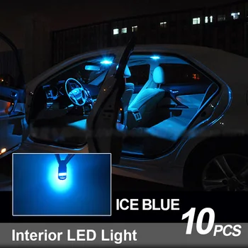 10buc Gheață Alb Albastru Canbus LED-uri Auto de Interior Lectură Lampă de Plafon Cupola Harta Portbagaj Becuri Kit Pentru Fiat Grande Punto 2005-2012