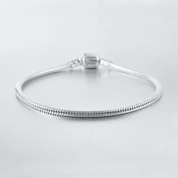 DALARAN Argint 925 Baza Bratari de Lanț de Șarpe Brățări Pentru Femei Bijuterii Cadou se Potrivesc Diy Margele Pandantiv Farmece