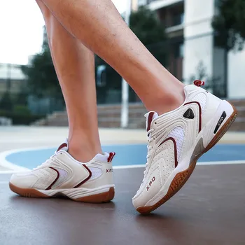 Pantofi pentru bărbați Dimensiunea 39-44 Confortabil Alunecare Pe Adidași Super fibre suprafață fileu de badminton, pantofi de formare de concurență Pantofi de Funcționare