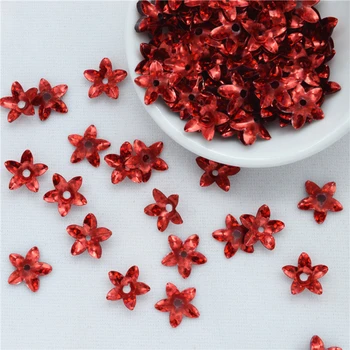 1000Pcs 12mm Laser Roșu Ceașcă de Flori Paiete de Cusut Scrapbooking Meserii Decor de Crăciun Ornament Cusut Decor Confetti