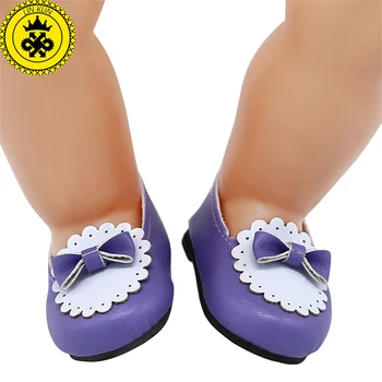 Pantofi papusa Arc Pantofi Casual din Piele Mici Pantofi se Potrivesc 43cm Baby Doll și 18 inch Fata Papusa 668
