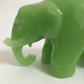 Stralucitoare-a făcut Om de Jad Piatra Ornament Ambarcațiuni Elefant Statuie Sculptură Figurine Animale Pentru Biroul de Acasă Decorare Gradina Statui