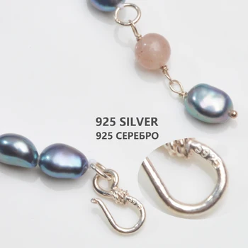 ASHIQI Baroc de apă dulce pearl Naturale de Capsuni cristal Farmecul Bratari Argint 925 Bijuterii pentru femei, cadou