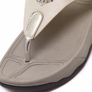BEYARNE vinde fierbinte pentru femei de vară Confortabil Respirabil sandale Plate pantofi de femeie flip flop Cristal casual, sandale de plajă dimensiune