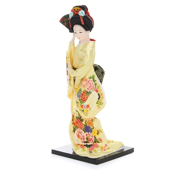 KiWarm Retro Japonez Kabuki Papusa Kimono Statuie Figurine, Ornamente pentru Casa Hotel Birou Dulapuri Decor de Arta Meșteșugurilor Cadou 30cm