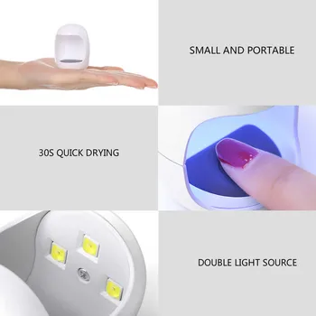 Mini Unghii Fototerapie Lampa UV cu LED-uri Lampa de Unghii Unghii Terapie cu Lumină Lumina USB Lumina Soarelui