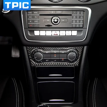 TPIC Fibra de Carbon CD Panoul de Control Aer Conditionat Autocolante auto capac Pentru Mercedes W169 W245 W117 W156 O Clasa de Clasa B, CLA, GLA