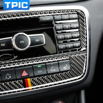 TPIC Fibra de Carbon CD Panoul de Control Aer Conditionat Autocolante auto capac Pentru Mercedes W169 W245 W117 W156 O Clasa de Clasa B, CLA, GLA