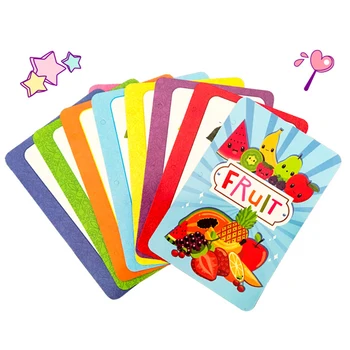 Noul Copil Liniștit Carte Velcro Carduri de Animale Fructe Cunoaștere DIY Educație Timpurie Manual Material Kit Puzzle Copii Montessori Autocolant