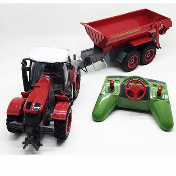 Noua Masina RC Telecomanda Farm Tractor Loader Mașină de Fermier Detasabila Basculanta Auto Copii Copii Jucării Control de la Distanță Masina cadou