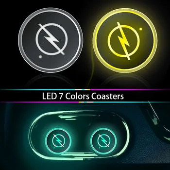 Masina Luminescente Cupa Pad Auto Logo-ul LED Mat pentru Opel Astra H, G, J, Insignia, Mokka, Zafira Corsa Vectra C D Accesorii Mărfuri