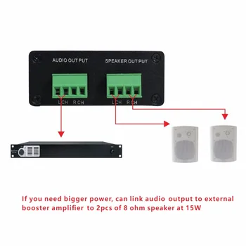SIP-sistem PA 520107 2x15W montat pe Perete Rețea Audio Terminal, sprijină protocolul SIP și POE de putere de aprovizionare cu Amplificator