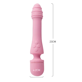 Buna Mari Silicon 10 viteza AV Stick de Vibratoare Pentru Femei, Încălzire laterale duble Roti Masturbator USB de Încărcare Vibrator Adult Jucarii Sexuale