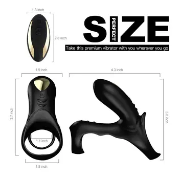 Inel Pentru Penis Vibrator Vibrator Wireless De La Distanță G Spot Vibratoare Pentru Masaj Clitoris Penis Stimulator Anal Bărbați Jucarii Sexuale De Cuplu