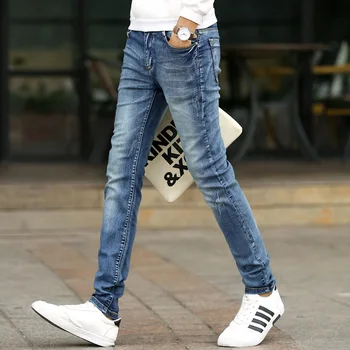 2020 Nouă De Primăvară Și De Toamnă Sezon Pentru Bărbați Blugi Slim Picioare Pantaloni Coreean Tendința Tinerilor De Moda Casual Denim Băiat Pantaloni Lungi Pantaloni