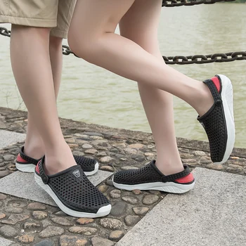 Mens De Moda Pentru Femei De Vară Saboti De Plaja Respirabil Non-Alunecare De Mers Pe Jos De Sandale Grădină Baie, Papuci De Pantofi