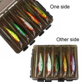 10buc/cutie de Greu momeală de pescuit Pestisorul momeala cu Cârlig Înalte Ochi de pește 3D Swimbait pentru Bas de pescuit Păstrăv