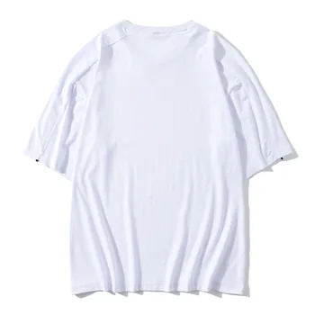 Personaliza Imaginea Logo Bărbați și femei Drop Umăr Jumătate Maneca Culoare Solidă Gol tricou din Bumbac cu mânecă Scurtă Tricou