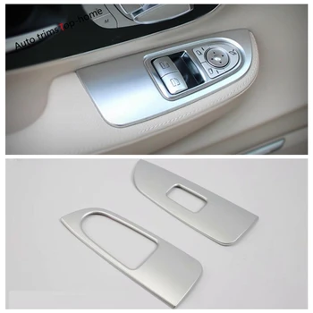 Yimaautotrims Pentru Mercedes-Benz V-Class V260 W447 - 2017 Masina Fata Cotiera Geam Ridicați Butonul De Acoperire Interior Tăiați Muluri