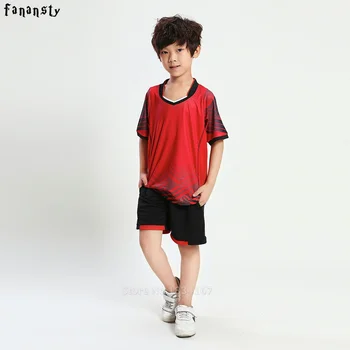 Fotbal jersey set Nou de Fotbal pentru Copii treninguri Sport Seturi de Kituri de Fotbal Băieți Personalizate Tricouri Copii Uniforme de Sport